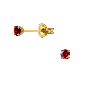 Wholesale 3mm Round Cubic Zirconia Silver Stud Earrings