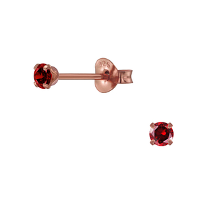 Wholesale 3mm Round Cubic Zirconia Silver Stud Earrings