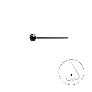 Wholesale 2mm Round Crystal Silver Nose Stud