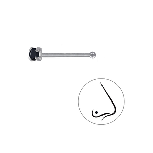 Wholesale 2mm Round Crystal Silver Nose Stud With Ball