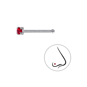 Wholesale 2mm Round Crystal Silver Nose Stud With Ball