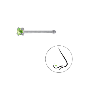 Wholesale 2mm Round Crystal Silver Nose Stud With Ball