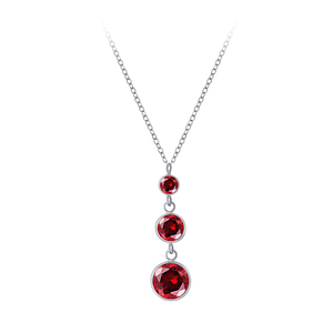 Wholesale Silver Round Cubic Zirconia Necklace