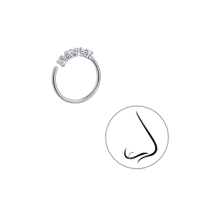 Wholesale Crystal Silver Nose Ring