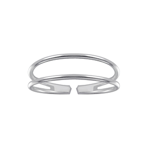 Wholesale Silver Double Line Ring