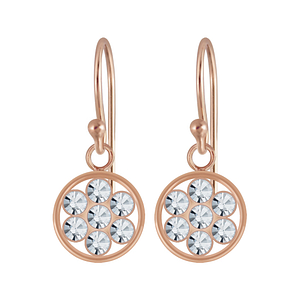 Wholesale Silver Circle Crystal Earrings