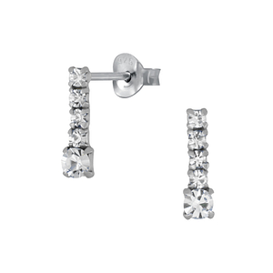 Wholesale Silver Bar Stud Earrings