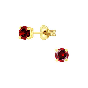 Wholesale 4mm Round Cubic Zirconia Silver Stud Earrings