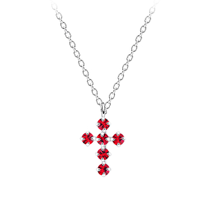 Wholesale Silver Cross Crystal Necklace