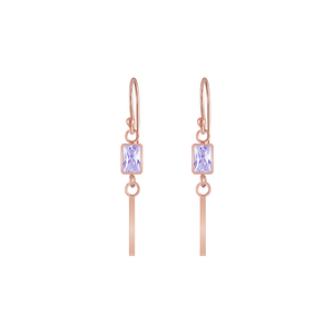 Wholesale Silver Geometric Cubic Zirconia Earrings