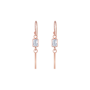 Wholesale Silver Geometric Cubic Zirconia Earrings