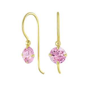 Wholesale Silver Round Cubic Zirconia Earrings