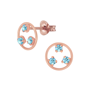 Wholesale Silver Crystal Stud Earrings