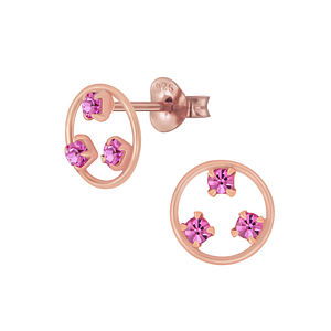 Wholesale Silver Crystal Stud Earrings