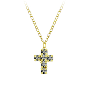Wholesale Silver Cross Crystal Necklace