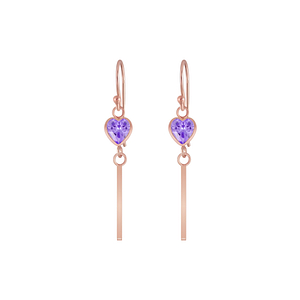Wholesale Silver Heart Cubic Zirconia Earrings