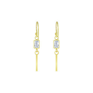 Wholesale Silver Geometric Cubic Zirconia Earrings