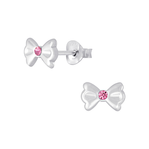 Wholesale Silver Bow Stud Earrings