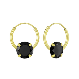 Wholesale 6mm Round Cubic Zirconia Silver Hoop Earrings