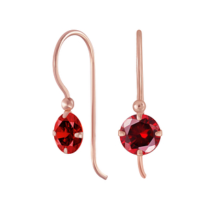 Wholesale 6mm Round Cubic Zirconia Silver Earrings