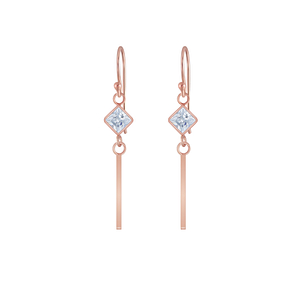Wholesale Silver Geometric Cubic Zirconia Earrings