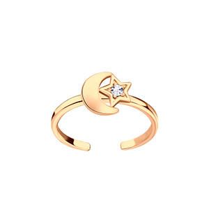 Wholesale Silver Moon and Star Toe Ring