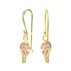 Wholesale Silver Wing Cubic Zirconia Earrings
