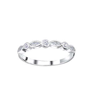 Wholesale Silver Geometric Eternity Ring