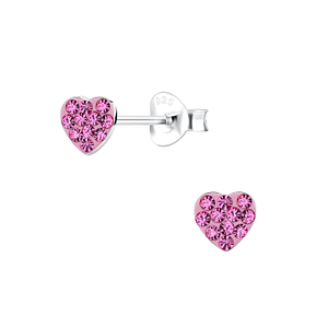 Wholesale Silver Heart Stud Earrings