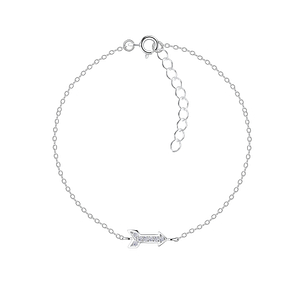 Wholesale Silver Arrow Cubic Zirconia Earrings Bracelet
