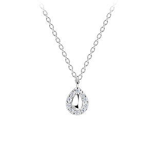 Wholesale Silver Tear Drop Necklace