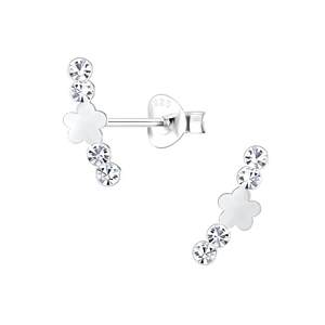 Wholesale Silver Flower Stud Earrings