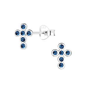 Wholesale Silver Cross Stud Earrings