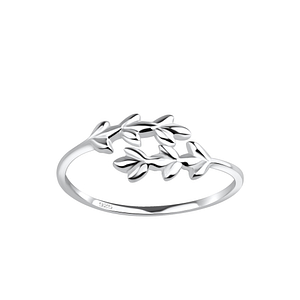 Wholesale Silver Opened Olive Leaf Ring