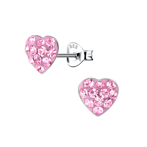 Wholesale Silver Heart Stud Earrings