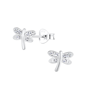 Wholesale Silver Dragonfly Stud Earrings