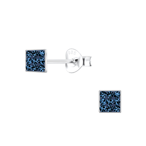 Wholesale Silver Square Stud Earrings