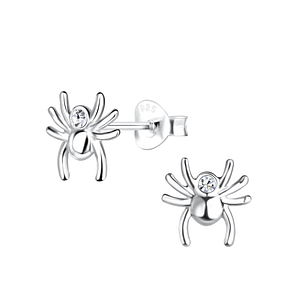 Wholesale Silver Spider Stud Earrings