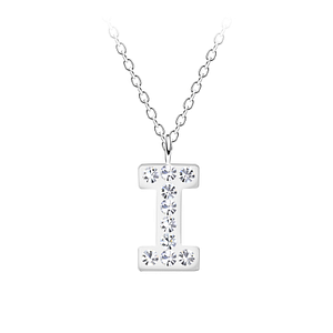 Wholesale Silver Letter I Necklace