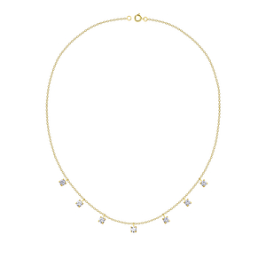 Wholesale 4mm Round Cubic Zirconia Silver Necklace