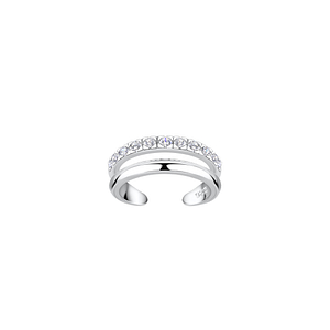 Wholesale Silver Double Line Ear Cuff