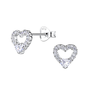Wholesale Silver Heart Stud Earrings