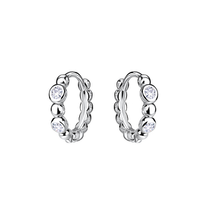 Wholesale 11mm Silver Ball Huggie Earrings