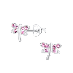 Wholesale Silver Dragonfly Stud Earrings