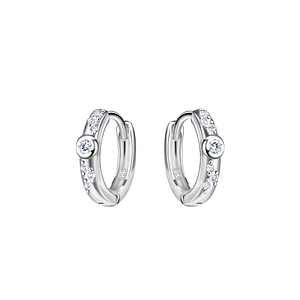 Wholesale 10mm Silver Huggie Earrings