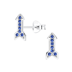 Wholesale Silver Arrow Cubic Zirconia Stud Earrings