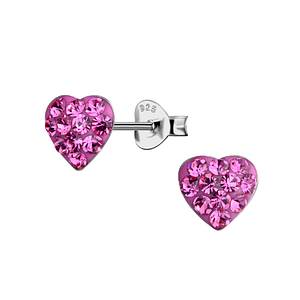 Wholesale Silver Heart Stud Earrings