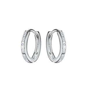 Wholesale 13mm Silver Huggie Earrings