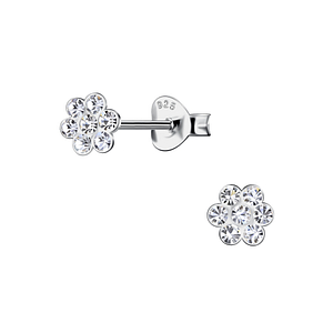 Wholesale Silver Flower Stud Earrings