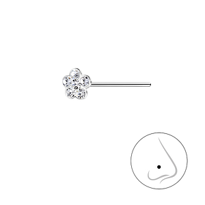 Wholesale Silver Flower Nose Stud 
